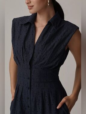 New Anthropologie Exquise Fiona Eyelet Jumpsuit Size 2X